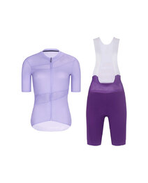 RIVANELLE Cycling short sleeve jersey and shorts - GLAMOR - purple